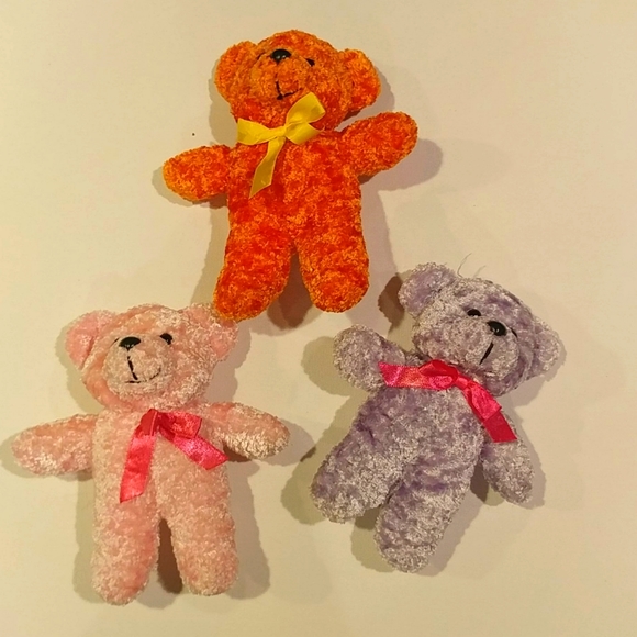 4/$15 🌻 Set of 3 Small Pastel Teddy Bears
